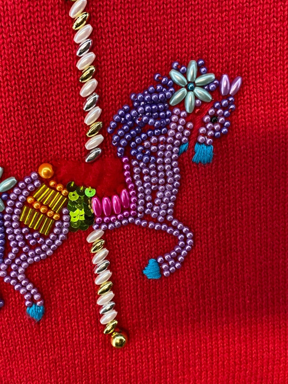 NEW! Vintage Michael Simon Cardigan S • Carousel Animals • 1999 • Art To Wear - Picture 10 of 12